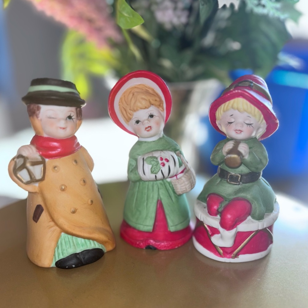 Lot Of 3 Merri Bells 1978 Jasco Excellent No Chips Christmas Carolers